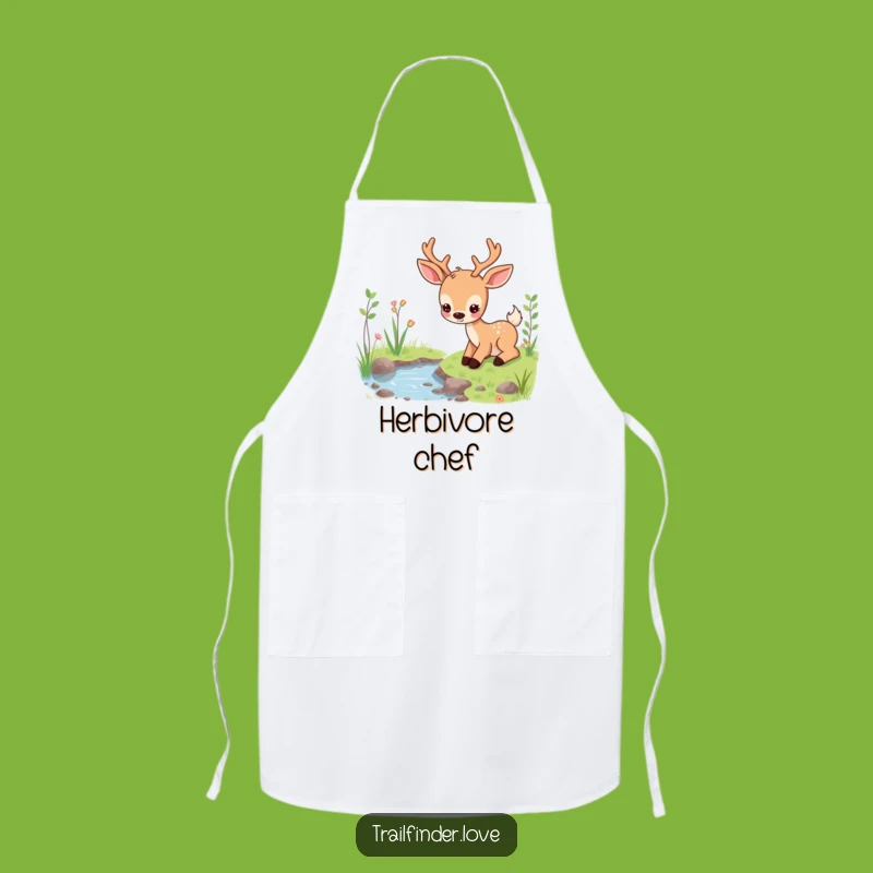 Funny Deer Apron: Content Grazer Cook Character, Practical Funny Gift