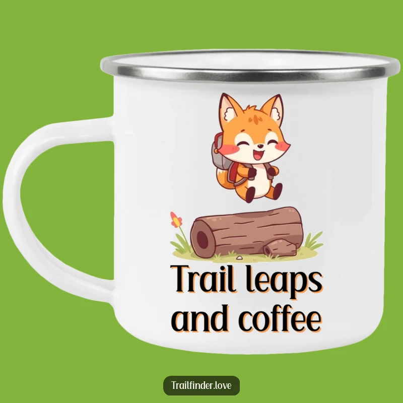 Funny Fox Adventure Enamel Mug: Your Go-To for Outdoor Fun