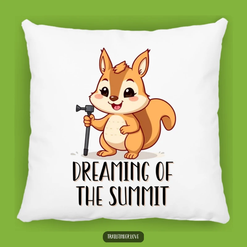 Funny Squirrel Hiker Pillow: Cozy Comfort for Trail Dreams