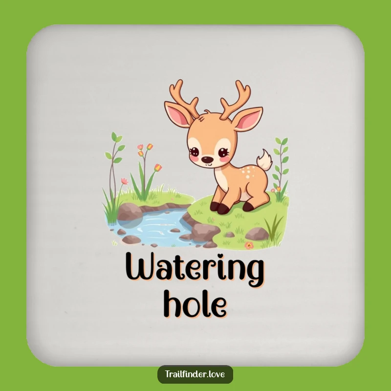 Funny Deer Coaster: Peaceful Grazer Character Protector, Charming Funny Gift