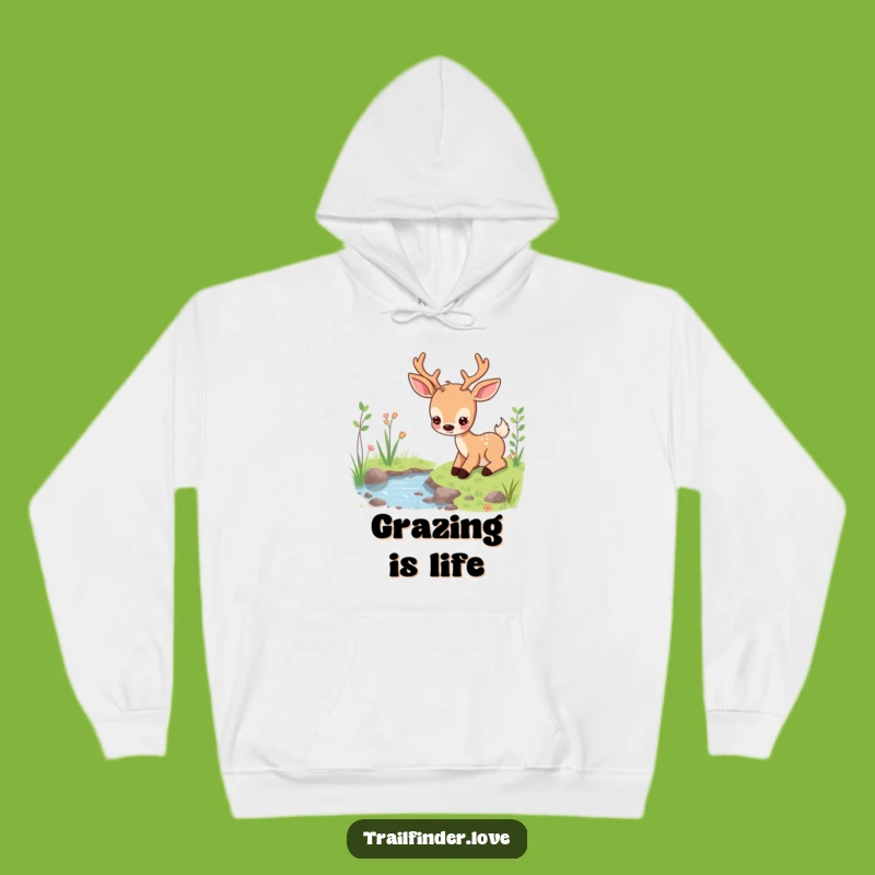 Funny Deer Hoodie: Cozy Peaceful Grazer Character Sweatshirt, The Best Funny Gift