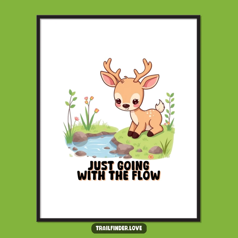 Free Printable Wall Art: Calm Deer Grazing, Serene Downloadable Decor for Peaceful Homes