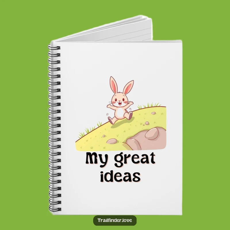 Funny Rabbit Notebook: Uphill Hopping Character Journal, Perfect Funny Gift