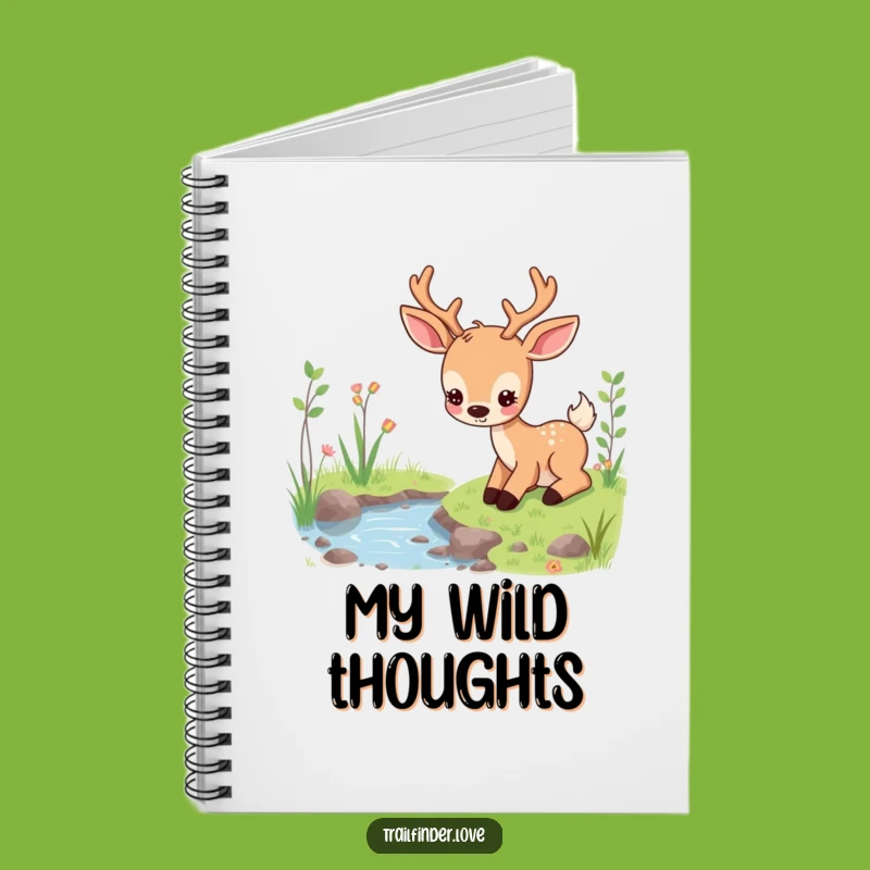 Funny Deer Notebook: Peaceful Grazer Character Journal, Perfect Funny Gift