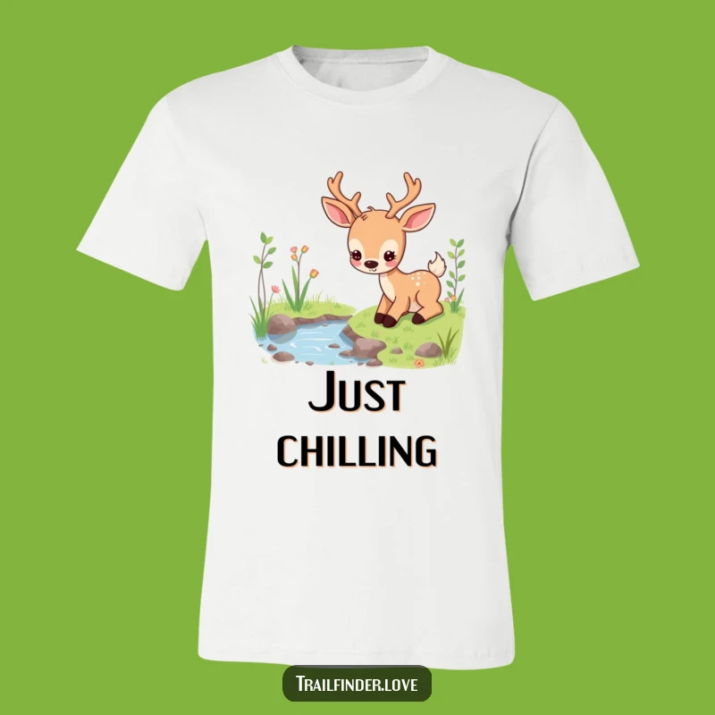 Funny Deer T-Shirt: Content Grazer Character Nature Scene, Ideal Funny Gift