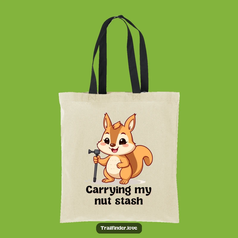Funny Squirrel Hiker Tote Bag: Carry Your Hiking Spirit Everywhere