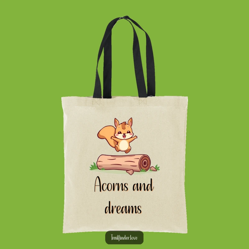 Funny Squirrel Tote Bag: Leaping Fun - Carry Your Adventures with Humor