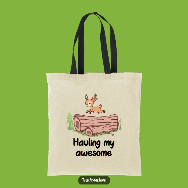 Funny Leaping Deer Tote Bag: Carry Your Essentials with Wild Humorous Style