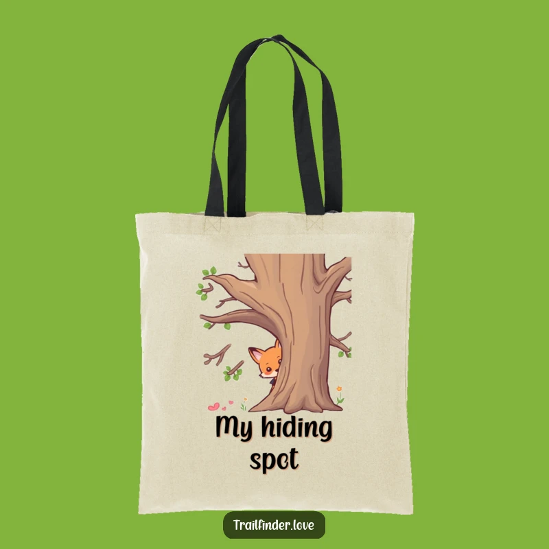 Funny Fox Tote Bag: Curious Peeking Character Carryall, Practical Funny Gift